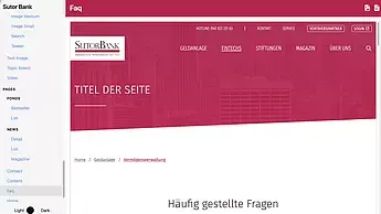 LfdA-Styleguide Ansicht einer Seite