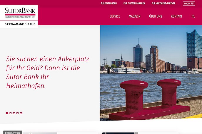 Screenshot Sutorbank.de